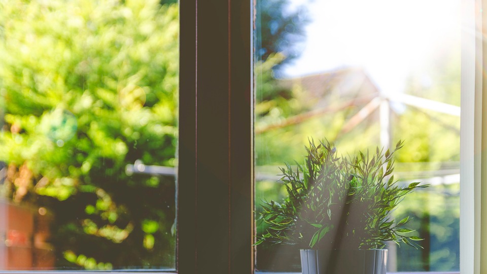 Sol i fönster