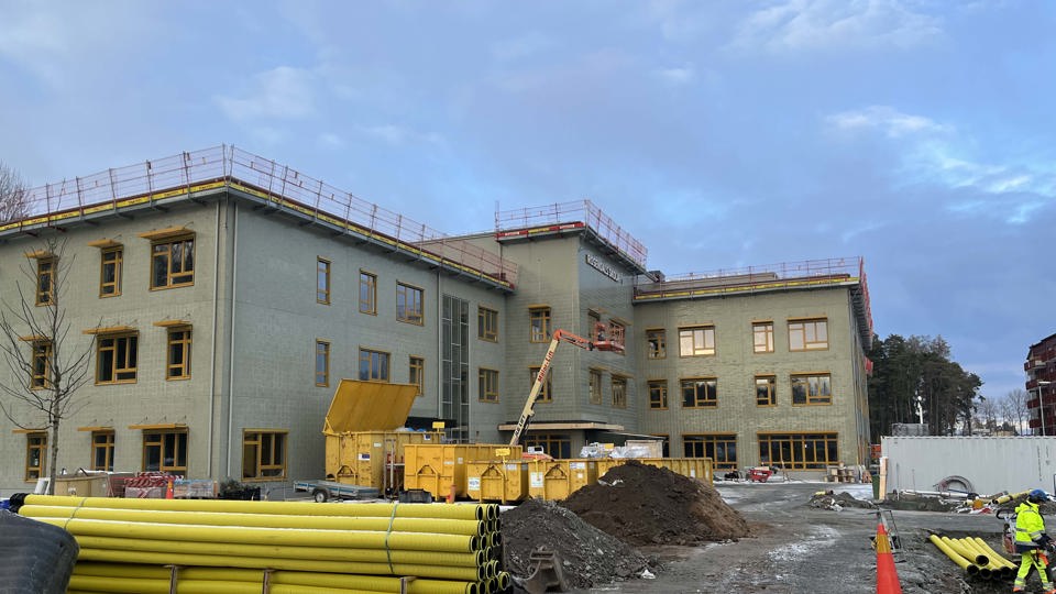 Bygget av Rosendals skola