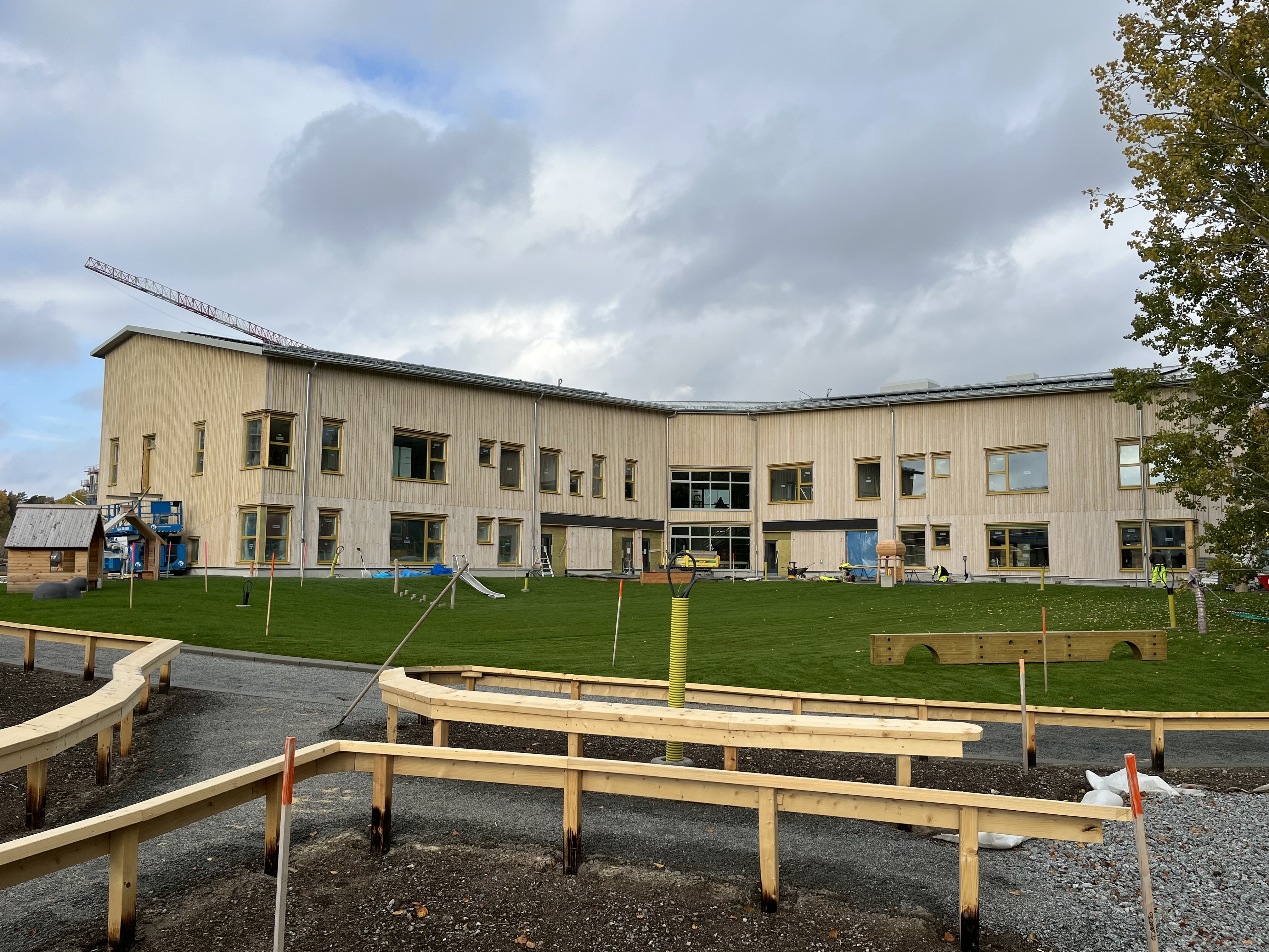 Byggnation av Rosendals nya förskola.